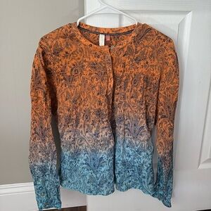 Pilcro Anthropologie button down shirt umbre